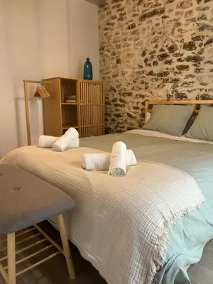 Cama o camas de una habitación en Casa Rural Escambro