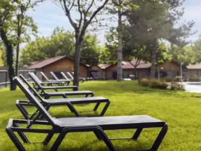 Jardín al aire libre en Mobil-home avec Terrasse - 5 personnes - API-1-52-462