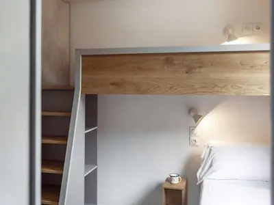 Cama o camas de una habitación en Mobil-home avec Terrasse - 5 personnes - API-1-52-462