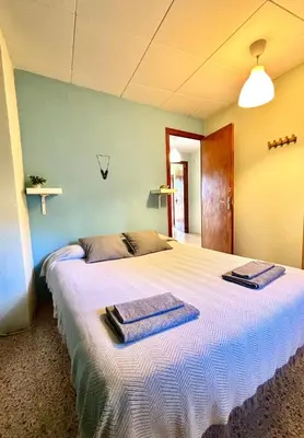 Cama o camas de una habitación en Casa a 5minutos de Margalef para escaladores o relax,