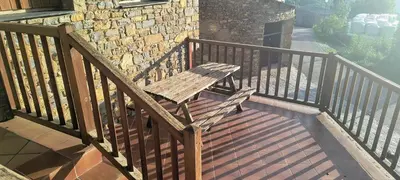 Un balcón o terraza de Refugio rural con encanto en el Pirineo