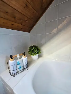 Un baño de CAMBRA APARTAMENT, Dúplex acogedor en el coraón de El Pont de Suert