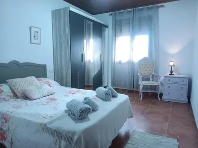 Cama o camas de una habitación en Mas del Riu, un paraíso natural