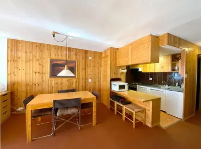 Una cocina o zona de cocina en Cerler apartment with terrace and views