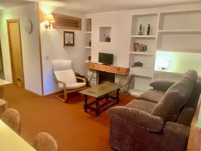 Zona de estar de Cerler apartment with terrace and views