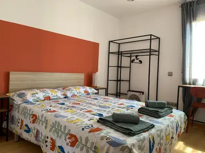Cama o camas de una habitación en Agustina De Aragon