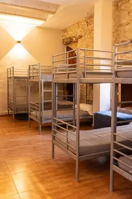 Cama o camas de una habitación en Alberg Xerta - Allotjament rural