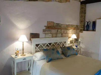 Cama o camas de una habitación en Apartamentos La Dama Azul
