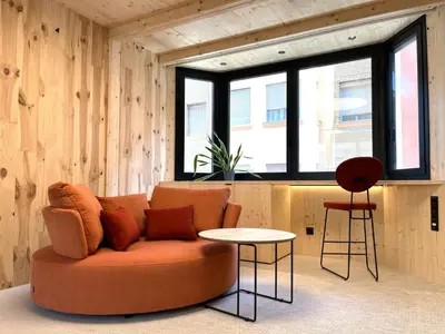 Zona de estar de Minimal Suites Mudéjar Eco Friendly by Dos Torres
