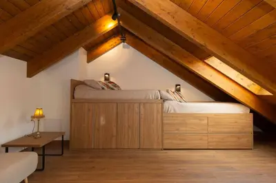 Cama o camas de una habitación en Roquenegre