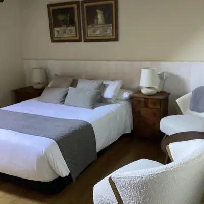 Cama o camas de una habitación en Hotel Rural Eseverry-Bosque Irati