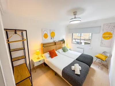 Cama o camas de una habitación en El Ebro del Pilar - Turistea