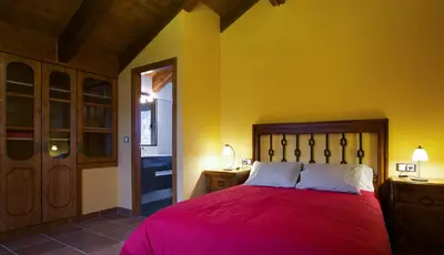 Cama o camas de una habitación en Casa Rural O Fraginal