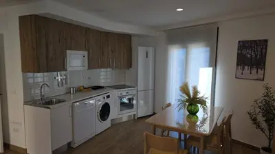 Una cocina o zona de cocina en Apartamentos San Nicolas Jaca