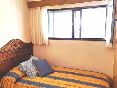 Cama o camas de una habitación en Amanecer Camp d Aljub