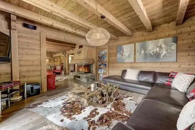 Zona de estar de Spectacular Casa en Montaña