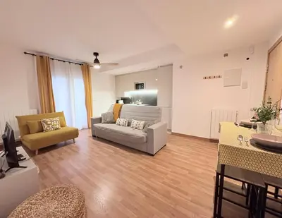 Zona de estar de Mi trocito de Sabiñanigo, wifi y garaje