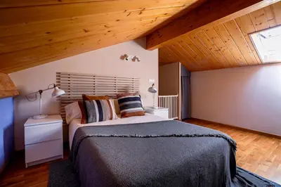 Cama o camas de una habitación en Paramita Adosado con Jardin