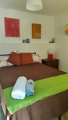 Cama o camas de una habitación en La casa del patio