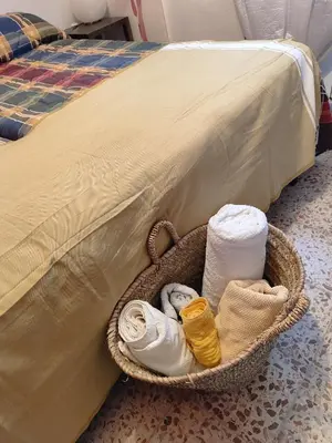 Cama o camas de una habitación en La casa del patio