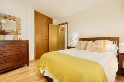 Cama o camas de una habitación en Alojamiento Las Guixas Villanua