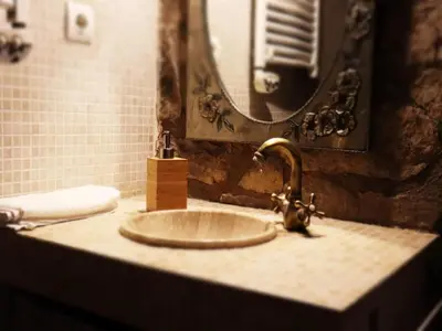 Un baño de Detached rural 19th century country house
