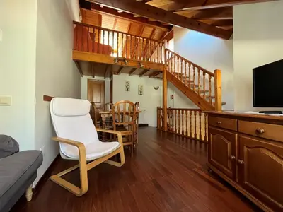 Una televisión o centro de entretenimiento en Casa Damián del Baile Casas Rurales