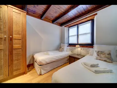 Cama o camas de una habitación en Carreretes de Alma de Nieve