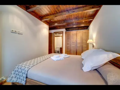 Cama o camas de una habitación en Carreretes de Alma de Nieve