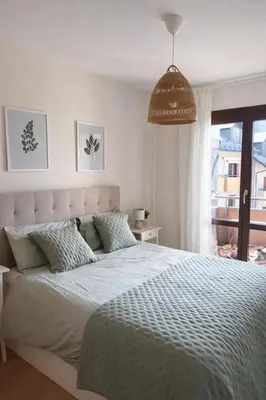 Cama o camas de una habitación en Gailurenea Panticosa I Piscina I Terraza I Wifi I Garaje I Pádel I Zonas verdes-parque