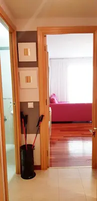 Cama o camas de una habitación en Vivienda Turística Pirineos XXI