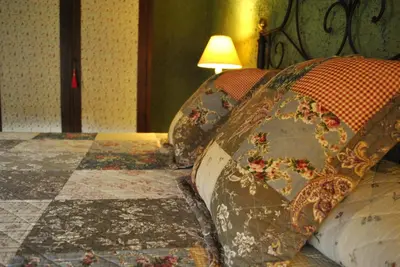Cama o camas de una habitación en Masia El Riscle - Moli Del Pont