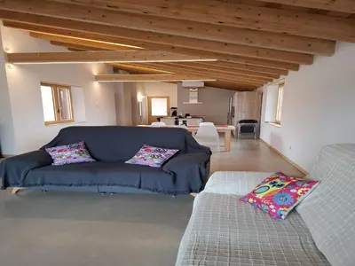 Zona de estar de Can Mireia en Arnes - Casa cerca del Matarraña