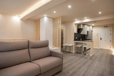 Una cocina o zona de cocina en Apartamentos Bombón Tudela