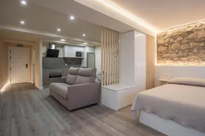 Zona de estar de Apartamentos Bombón Tudela