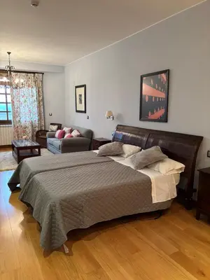 Cama o camas de una habitación en Tierra de Cubas