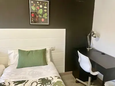 Cama o camas de una habitación en Riojania El Vino