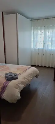Cama o camas de una habitación en Apartamento en Huesca capital