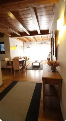 Zona de estar de Bonito spartsmento a 5 minutos de Baqueira