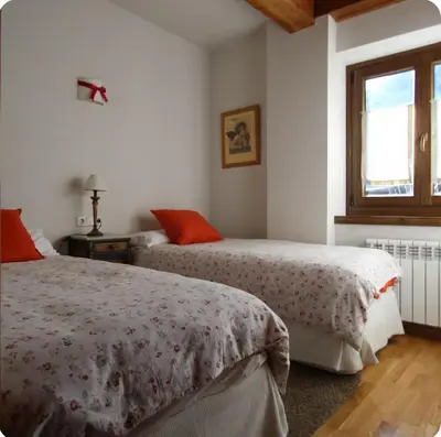 Cama o camas de una habitación en Bonito spartsmento a 5 minutos de Baqueira
