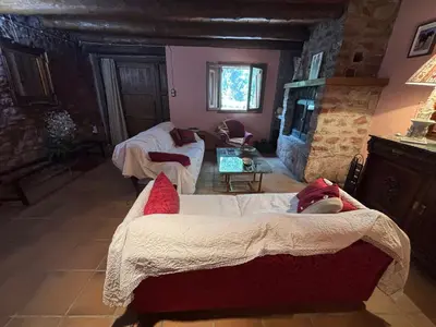 Cama o camas de una habitación en Molino Santiago
