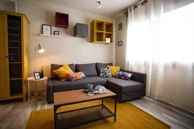 Zona de estar de Apartamento estudio céntrico Vielha