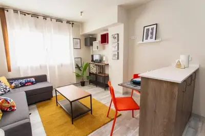 Zona de estar de Apartamento estudio céntrico Vielha