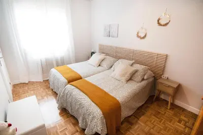 Cama o camas de una habitación en Tres Coronas