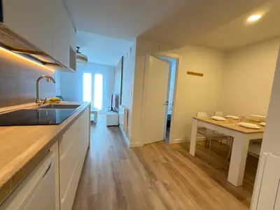 Una cocina o zona de cocina en Apartamentos Leyre Candanchú