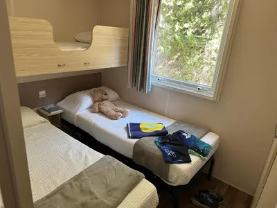 Cama o camas de una habitación en Bungalow Vero 5 pax