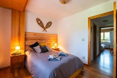 Cama o camas de una habitación en Marmota Home Panticosa l WIFI l Pie de pistas SKI