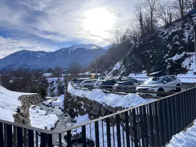 Paisaje cerca de este chalet de montaña