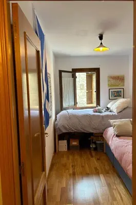 Cama o camas de una habitación en Chalet Hoz de Jaca