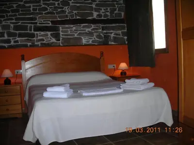 Cama o camas de una habitación en Cozy Apartment in Coscojuela de Sobrarbe, 45 m², View